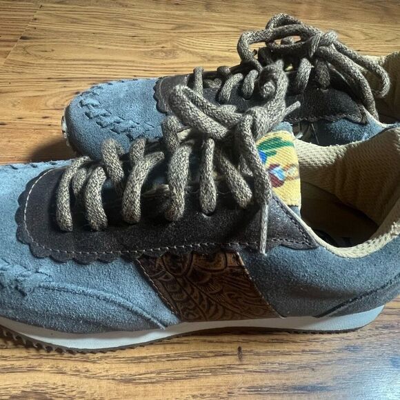 Justin Reba Gray Suede Woman’s Sneakers RML087 Sz 8.5 - Picture 8 of 11